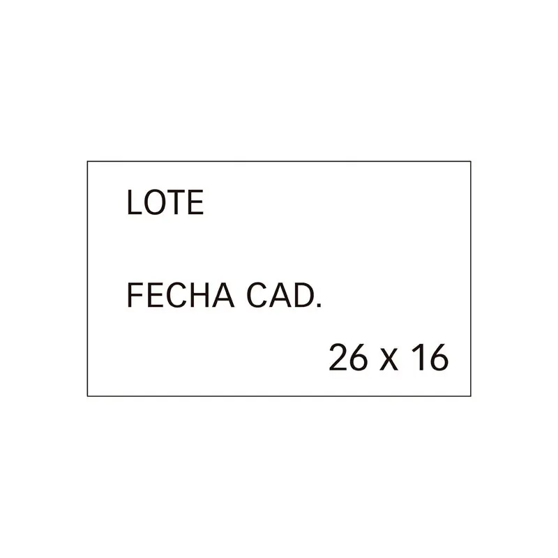 PACK 6 ROLLOS APLI PARA ETIQUETADORA 26x16 mm LOTE+FECHA CADUCIDAD Más Vendido