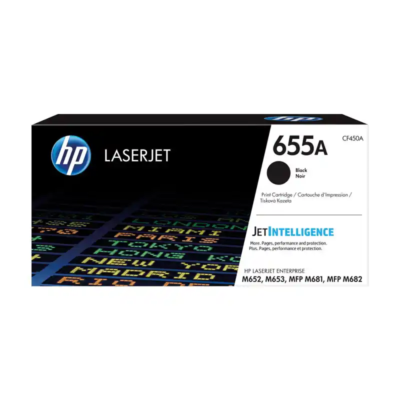 CARTUCHO DE TÓNER ORIGINAL LASERJET HP 655A - Negro Lujoso