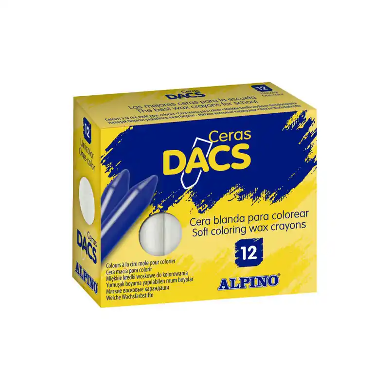 Pedido Al Por Mayor CAJA 12 CERAS DACS ALPINO - Blanco