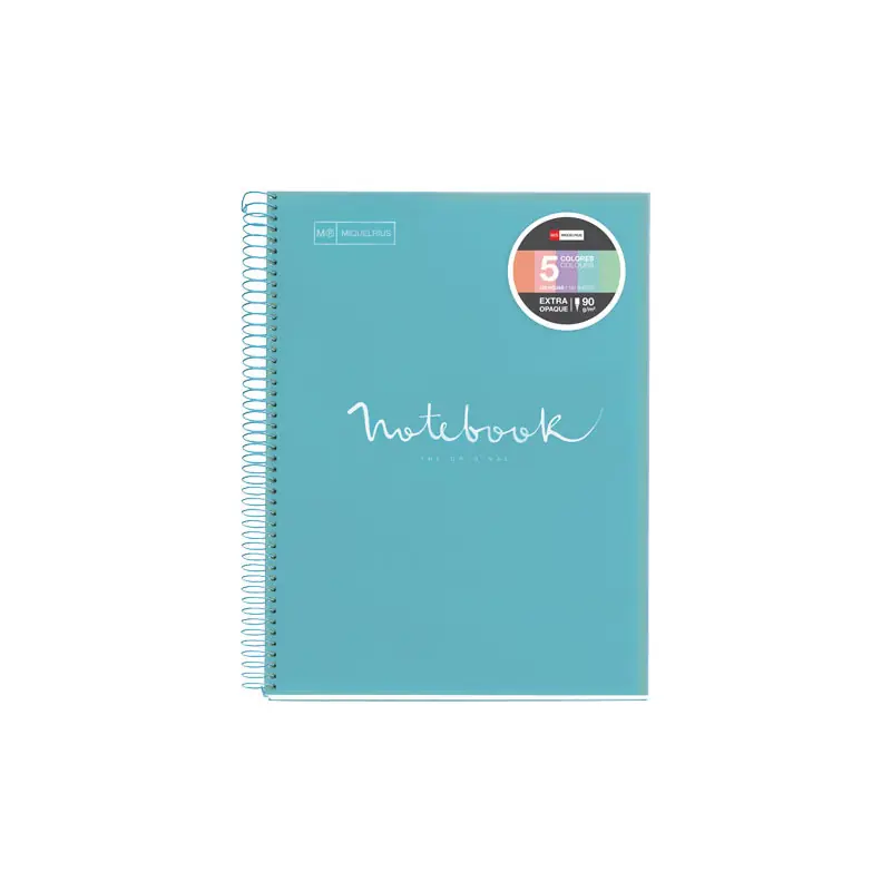 CUADERNO MIQUEL RIUS NOTEBOOK 5 "EMOTIONS" 120h A4 PASTEL - Azul cielo Envío Inmediato