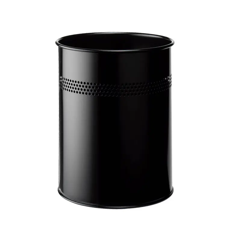 Tendencia PAPELERA METÁLICA DURABLE SEMI PERFORADA 15L - Negro