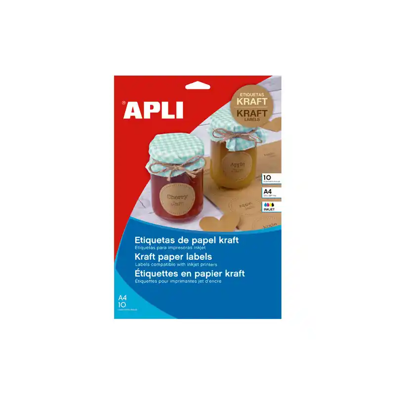 CAJA 10h ETIQUETAS APLI KRAFT 210 x 297mm Oferta De Temporada