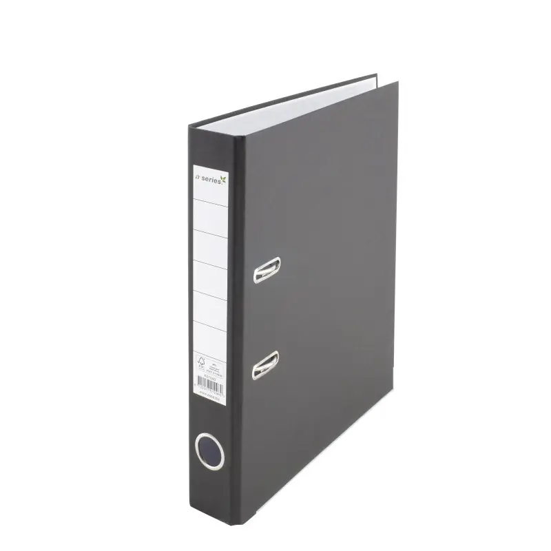 ARCHIVADOR DE PALANCA A-SERIES A4 50mm CARTÓN - Negro Liquidación