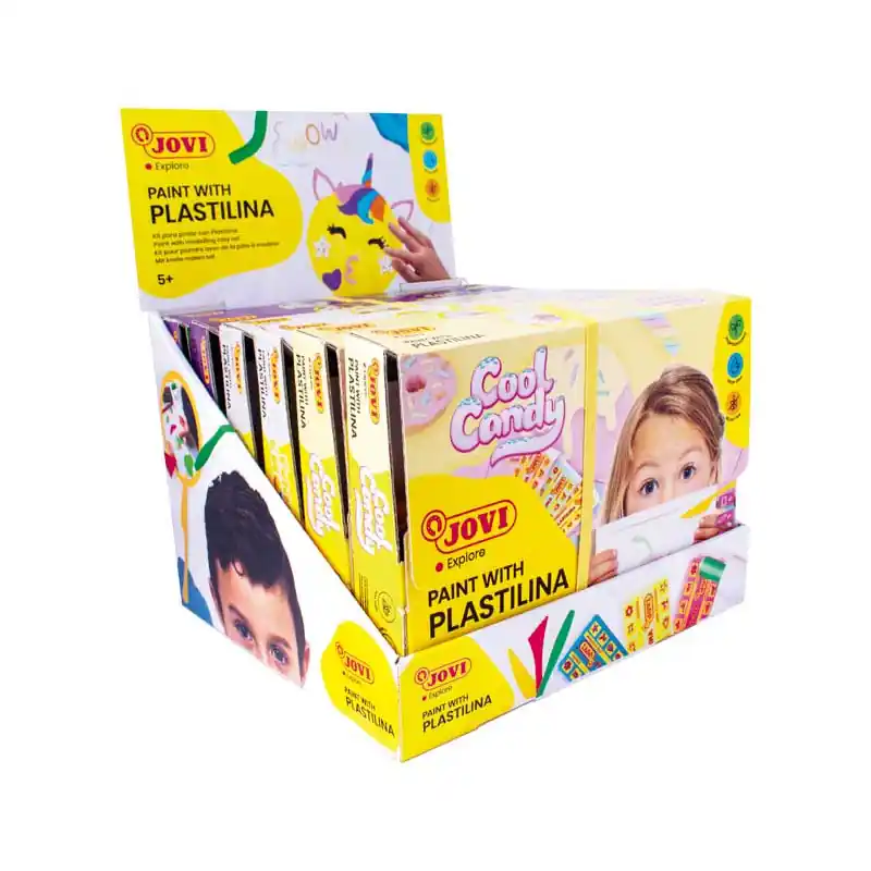 EXPOSITOR 6 KITS JOVI "PAINT WITH PLASTILINE" Disponible Ahora