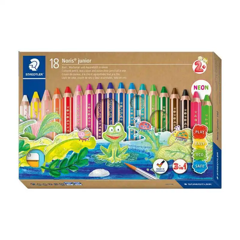 ESTUCHE 18 LÁPICES DE COLORES STAEDTLER NORIS JUNIOR Comprar En Línea