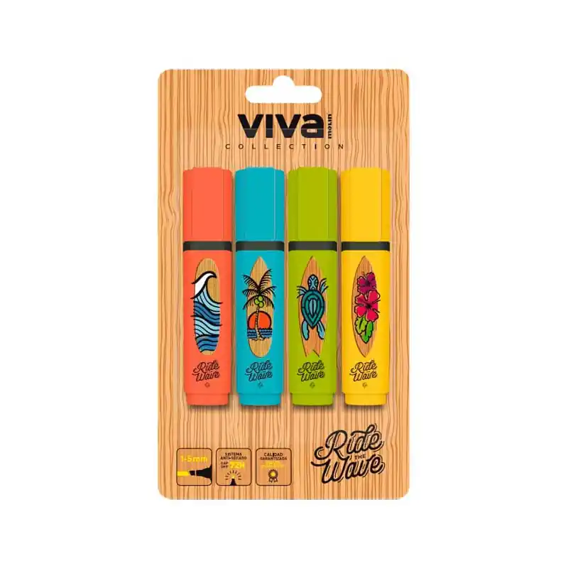 BLÍSTER 4 FLUORESCENTES MOLIN SURF Nuevo Modelo