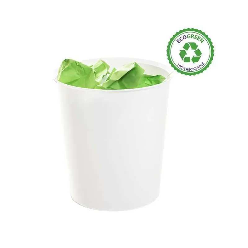 PAPELERA ARCHIVO 2000 PASTEL ECOGREEN 18L - Blanco Nuevo Modelo