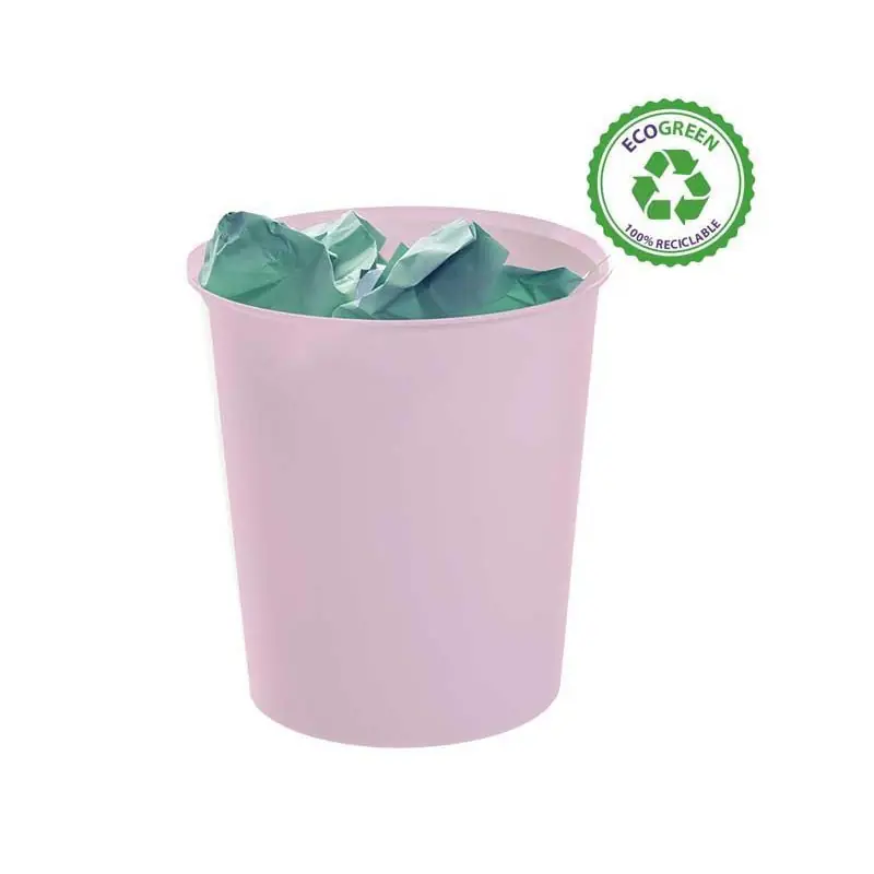 PAPELERA ARCHIVO 2000 PASTEL ECOGREEN 18L - Rosa pastel Mejor Calidad