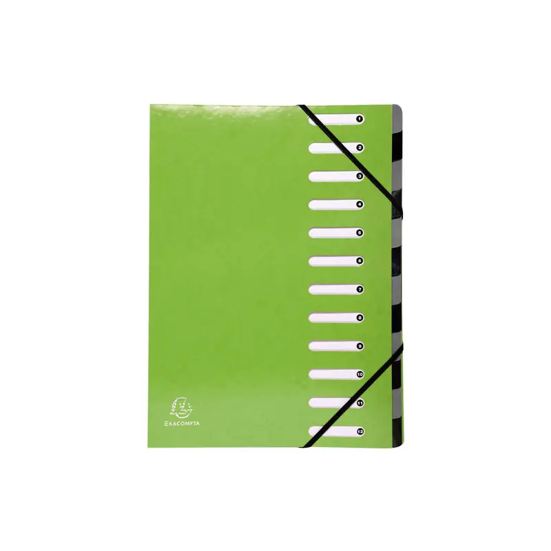 CLASIFICADOR EXACOMPTA HARMONIKA 12 SEPARADORES - Verde Más Vendido