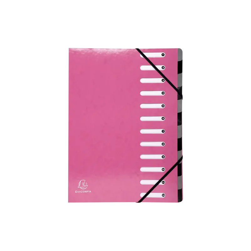 CLASIFICADOR EXACOMPTA HARMONIKA 12 SEPARADORES - Rosa Económico
