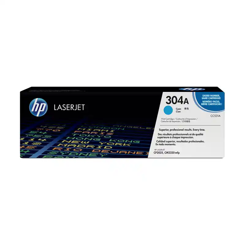 Alta Calidad CARTUCHO DE TÓNER ORIGINAL LASERJET HP 304A - Cian