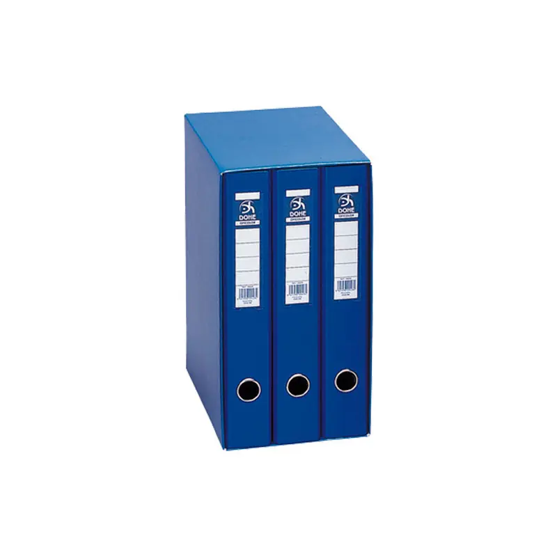 Oferta Limitada MÓDULO 3 CARPETAS DE ANILLAS DOHE OFICOLOR Fº - Azul