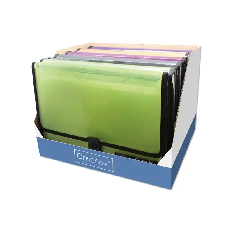 Alta Calidad EXPOSITOR 10 CARPETAS OFFICE CLUB FRAME CON FUELLE Y BROCHE