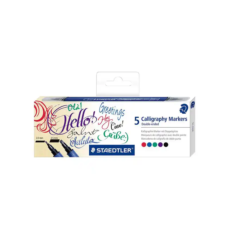 Tendencia CAJA 5 ROTULADORES STAEDTLER "CALLIGRAPH DUO"