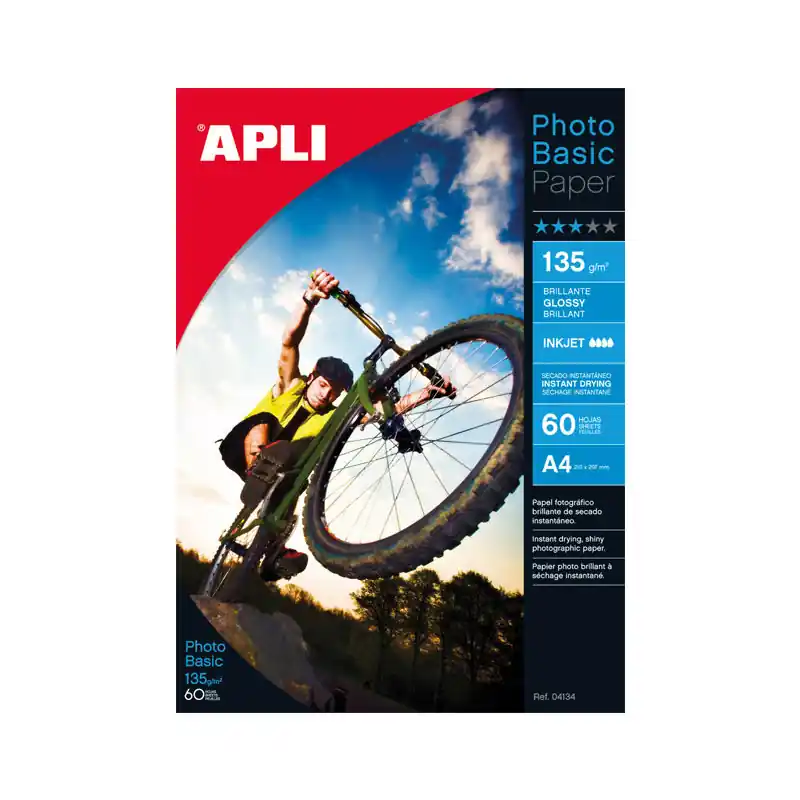 PAQUETE 60h PAPEL APLI PHOTOBASIC 135gr Moderno