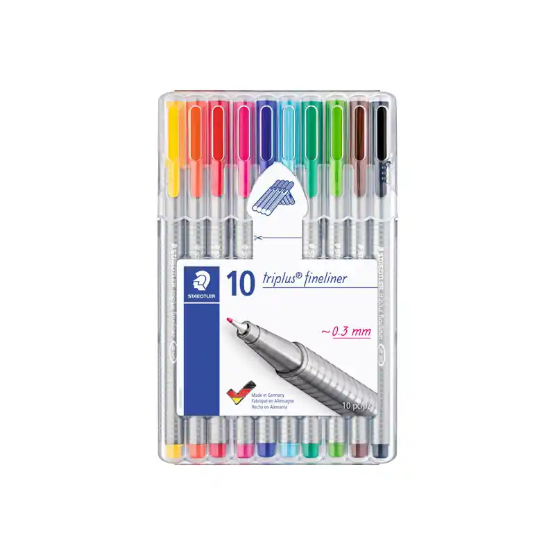 ESTUCHE 10 ROTULADORES STAEDTLER TRIPLUS FINELINER 334 Original