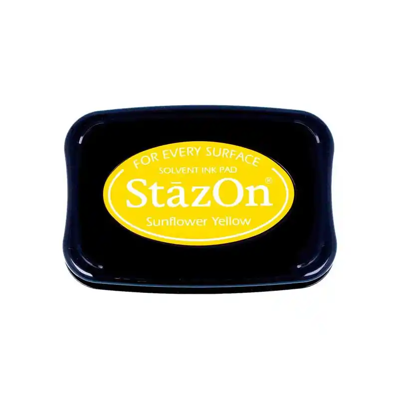 ALMOHADILLA DE TINTA MULTISUPERFICIE 95x65mm - Amarillo Última Versión