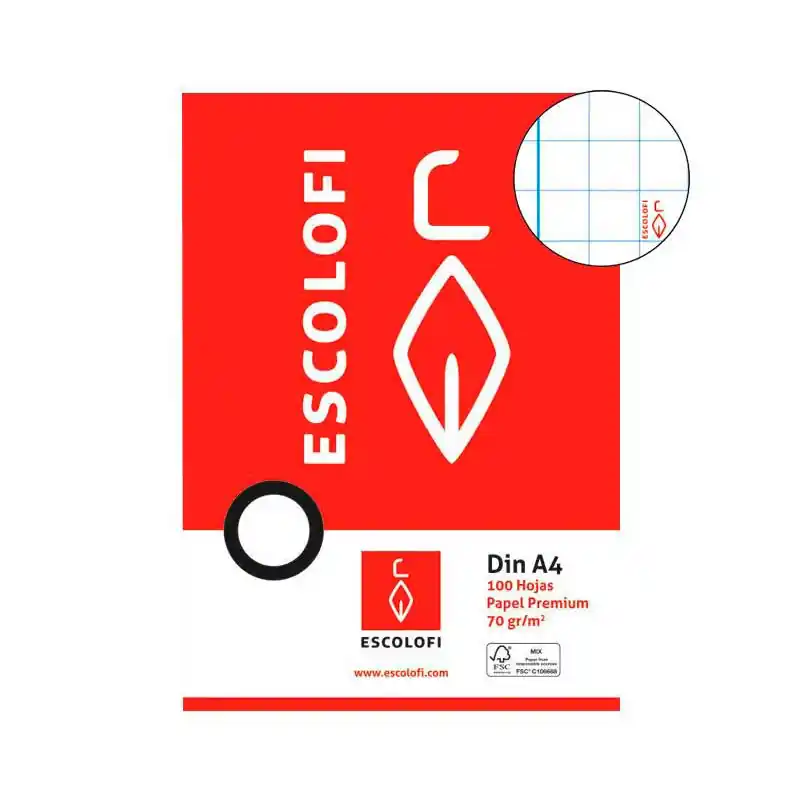 RECAMBIO 100h ESCOLOFI A4 8x8 CON MARGEN Solo Por Tiempo Limitado