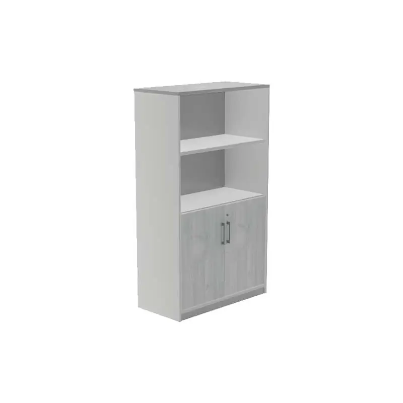 ARMARIO MADERA ROCADA "STORE" 156x90cm PUERTAS BAJAS GRIS Premium