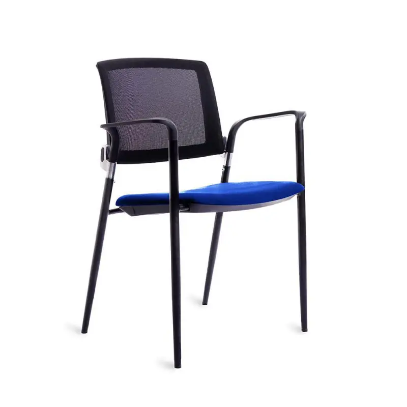 De Moda SILLA CONFIDENTE ROCADA RESPALDO MALLA ESTRUCTURA NEGRA - Azul