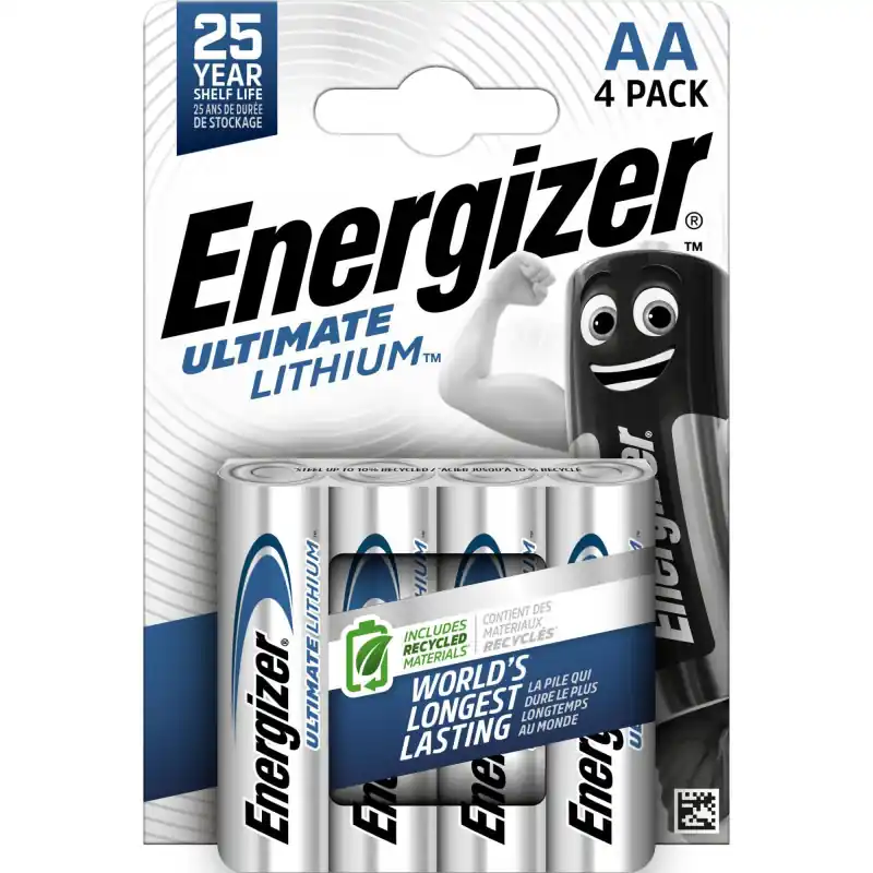 BLÍSTER 4 PILAS ENERGIZER ULTIMATE LITHIUM AA Liquidación