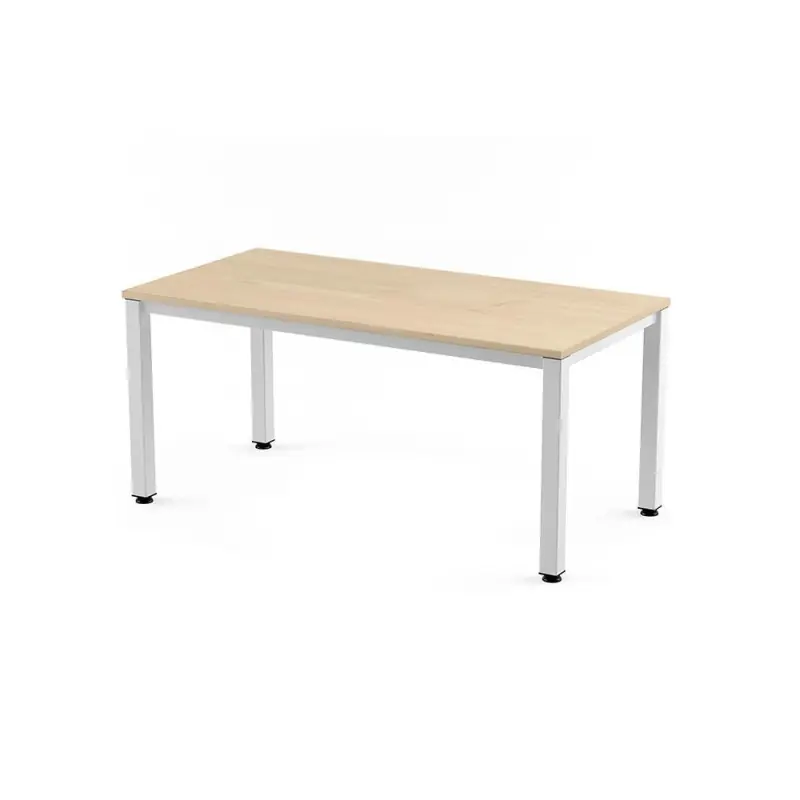 MESA ROCADA "EXECUTIVE" ESTRUCTURA BLANCA - Marrón haya Entrega Rápida