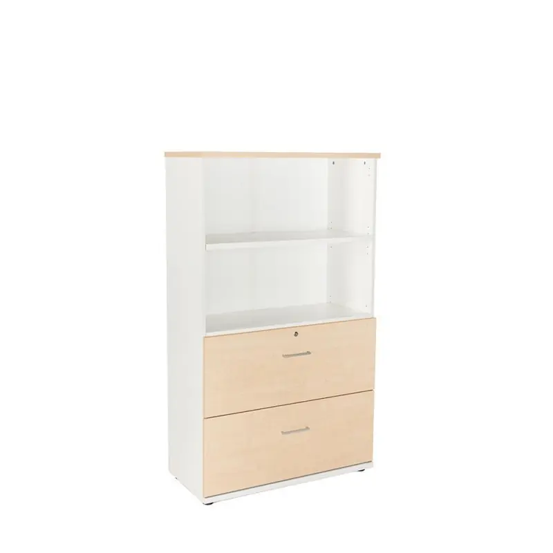 ARMARIO DE MADERA ROCADA CARPETERO ESTRUCTURA BLANCA - Marrón haya Gran Oferta