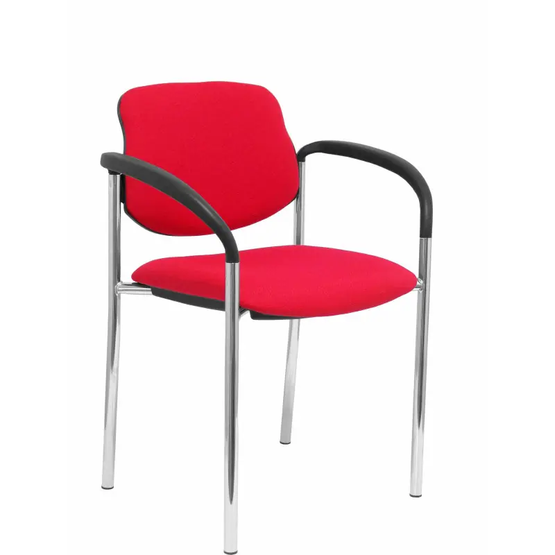 Lujoso SILLA CONFIDENTE STYL ESTRUCTURA CROMADA - Rojo