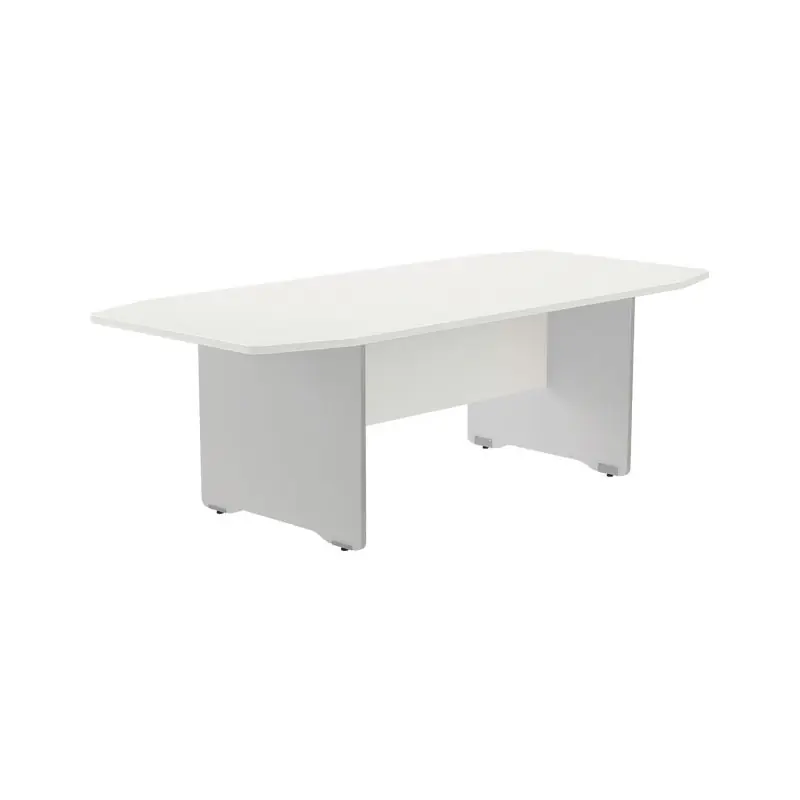Envío Inmediato MESA REUNIÓN ROCADA MEETING 220x100cm ESTRUCTURA MELAMINA ALUMINIO BLANCO