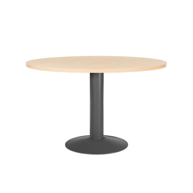 Mejor Precio MESA DE REUNIÓN CIRCULAR ROCADA "MEETING" ESTRUCTURA ANTRACITA - Marrón haya