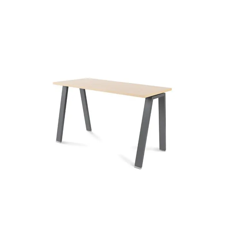 MESA ROCADA "BLANCA" ESTRUCTURA ANTRACITA - Cristal negro Precio Bajo