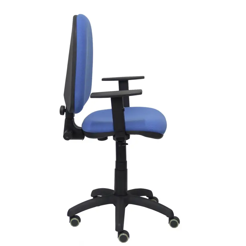 Artesanal SILLA OPERATIVA AYNA BALI CON BRAZOS REGULABLES Y RUEDAS DE PARQUE - Azul claro