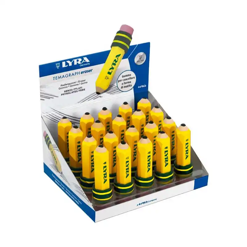 EXPOSITOR 20 GOMAS DE BORRAR LYRA temagraph Envío Internacional