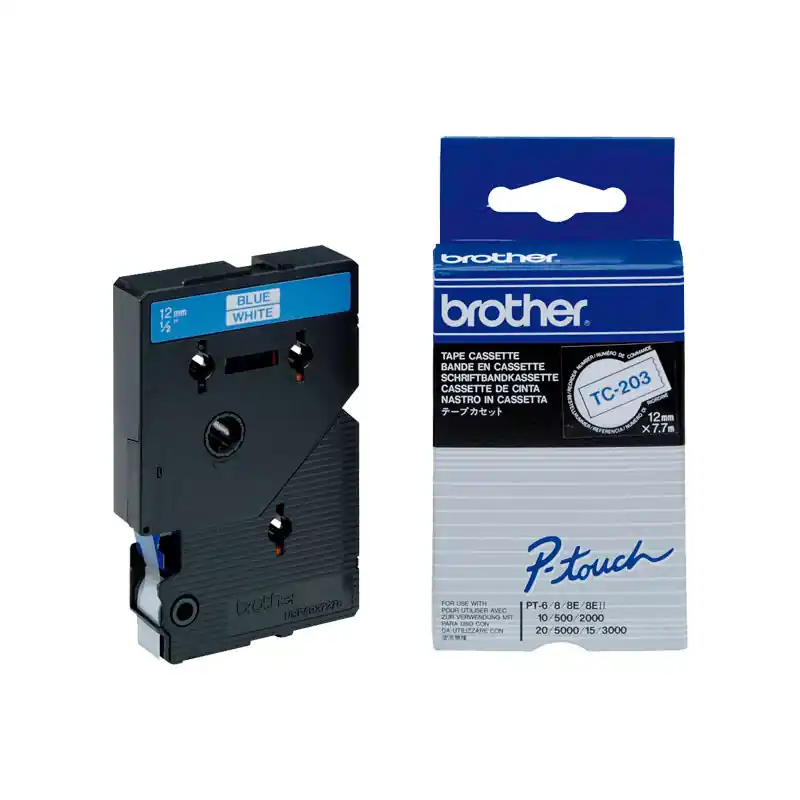 CINTA BROTHER LAMINADA TC-203 12mmx7,7m Directo De Fábrica