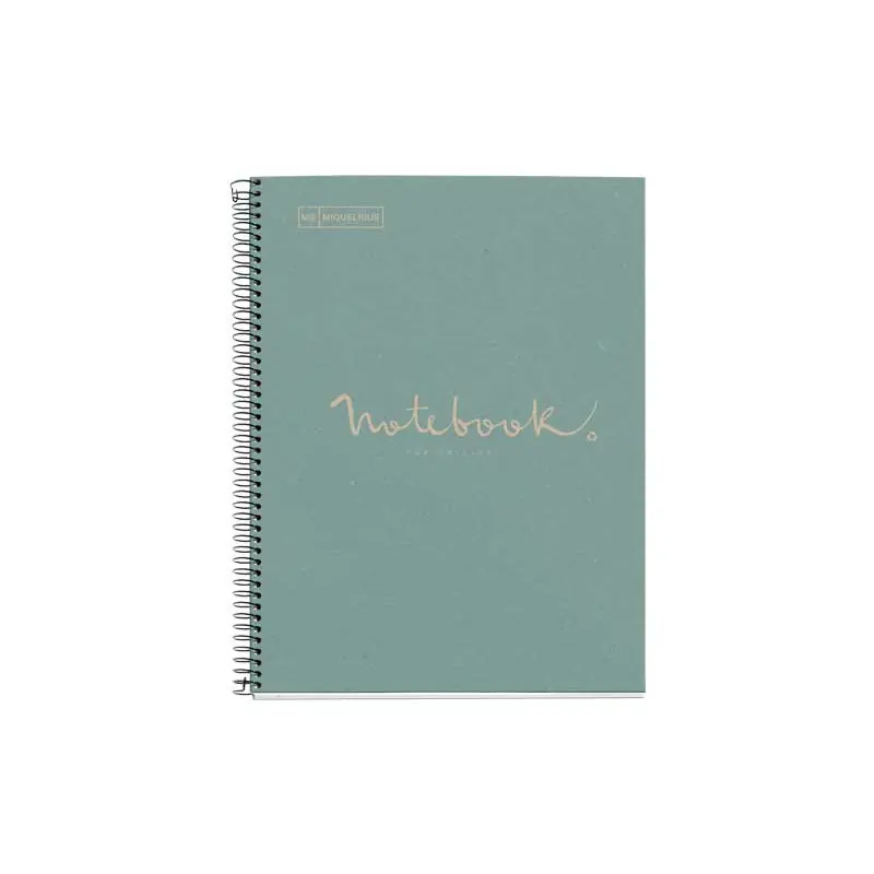 CUADERNO MIQUEL RIUS NOTEBOOK 1 ESPIRAL "ECO EMOTIONS" 80h A4 HORIZONTAL - Azul A Buen Precio