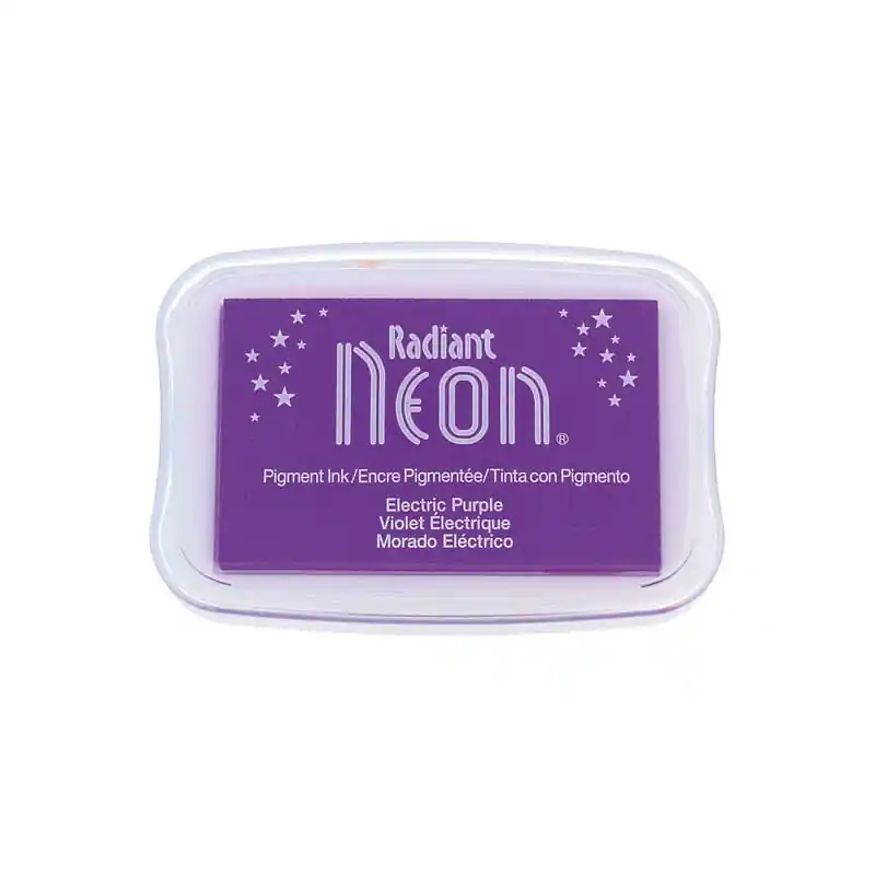 ALMOHADILLA DE TINTA NEÓN 95x65mm - Violeta púrpura Económico