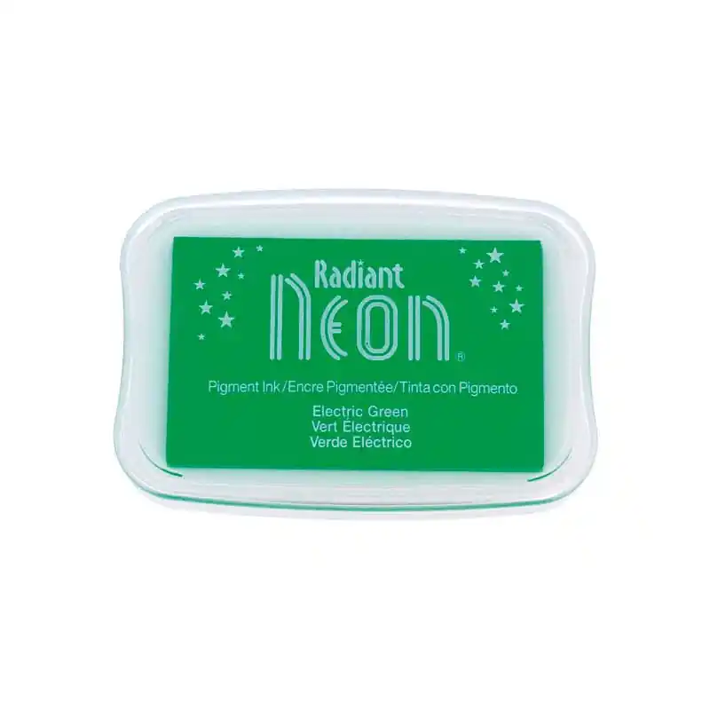 ALMOHADILLA DE TINTA NEÓN 95x65mm - Verde neón Garantía De Devolución De Dinero