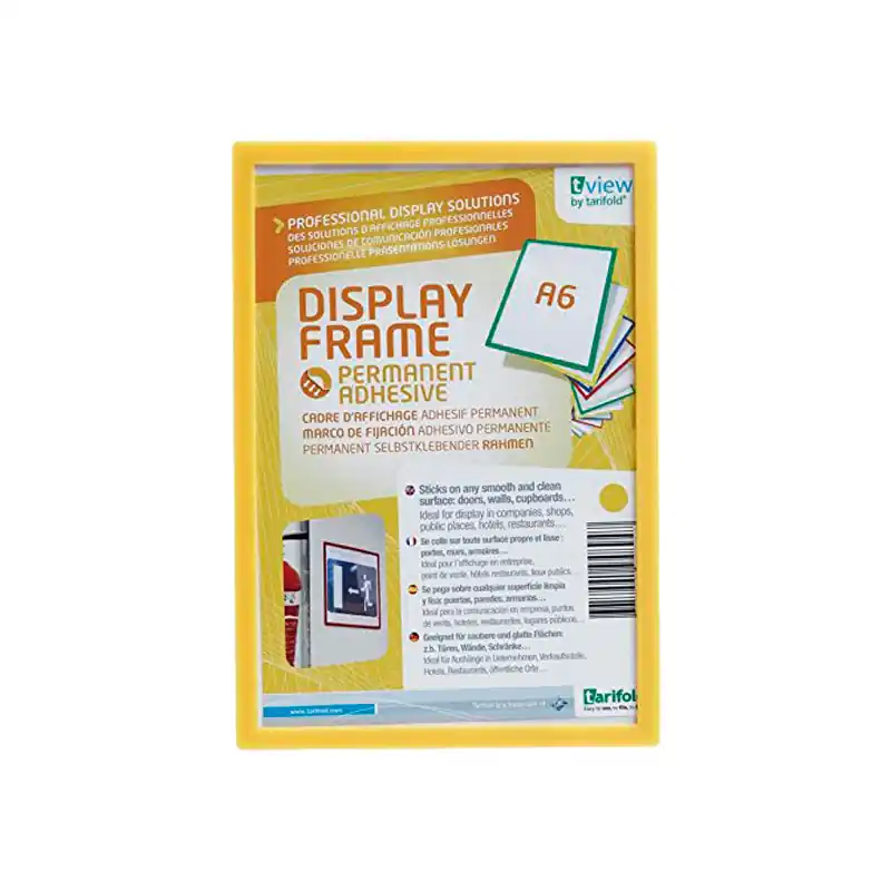 MARCO TARIFOLD DE IDENTIFICACIÓN A6 - Amarillo Nueva Colección