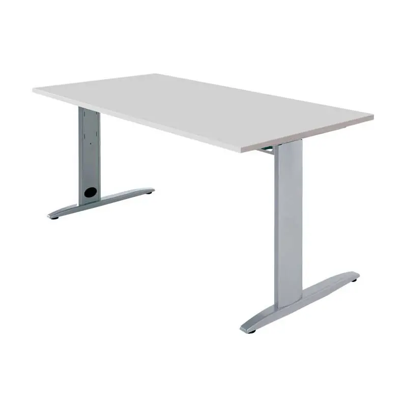 MESA OPERATIVA CARVING 120x80cm ESTRUCTURA METÁLICA ALUMINIO - Gris Última Oportunidad