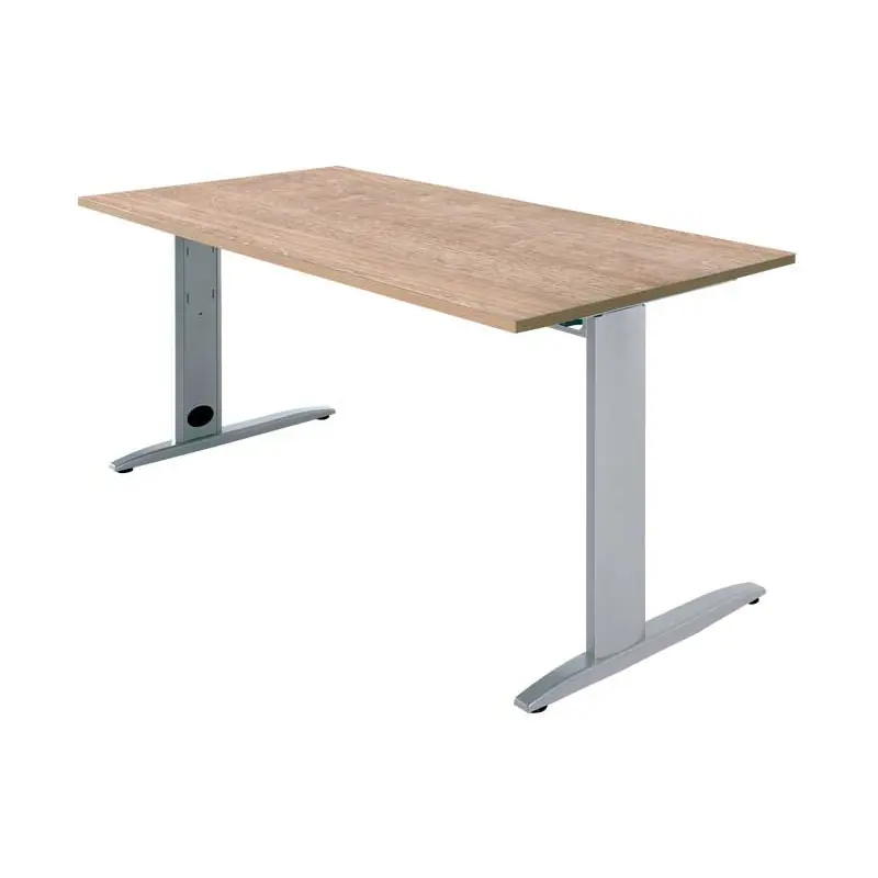 Económico MESA OPERATIVA CARVING 120x80cm ESTRUCTURA METÁLICA ALUMINIO - Olmo