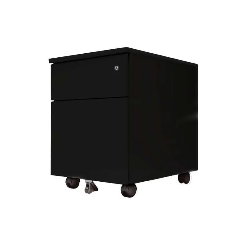 BUCK METÁLICO MÓVIL 1 CAJÓN Y CARPETERO - Negro (RAL 9005) Profesional