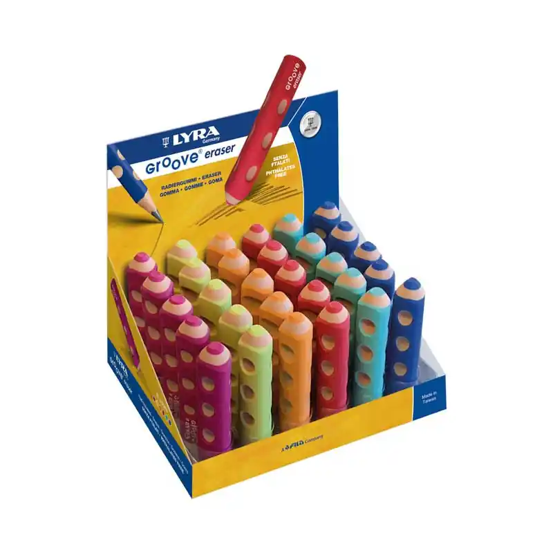 Súper Precio EXPOSITOR 30 GOMAS DE BORRAR LYRA GROOVE TRIPLE