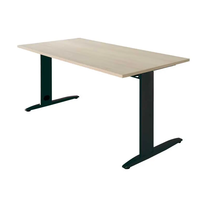 Solo Por Tiempo Limitado MESA OPERATIVA CARVING 120x80cm ESTRUCTURA METÁLICA NEGRA - Acacia