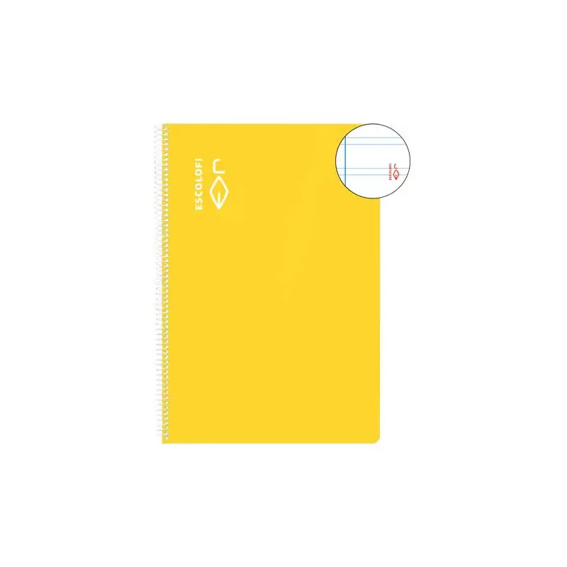 CUADERNO ESPIRAL 100h ESCOLOFI 4º PAUTA 2,5 CON MARGEN - Amarillo A Buen Precio