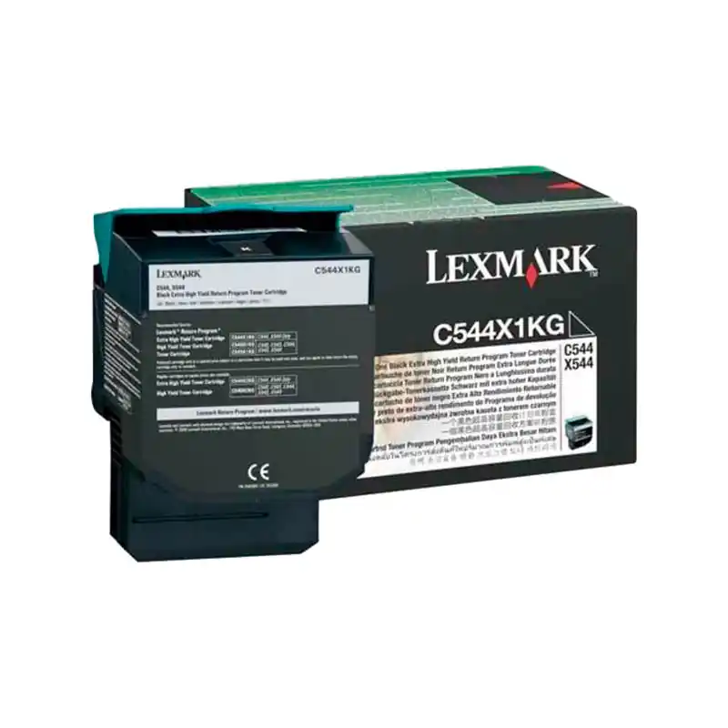 TÓNER ORIGINAL LEXMARK C544 ALTA CAPACIDAD - Negro Lujoso