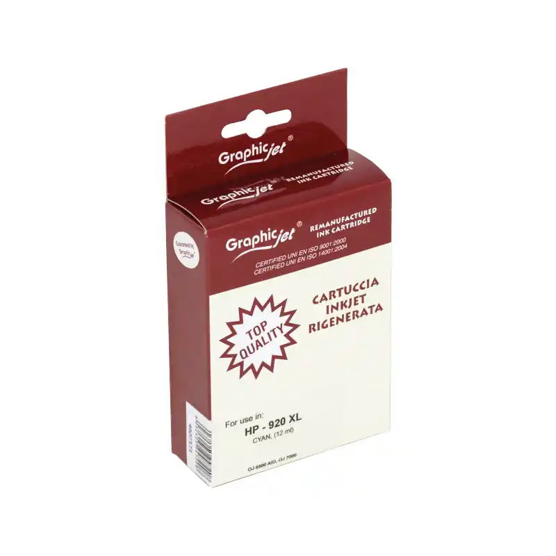 Envío Gratis CARTUCHO DE TINTA GRAPHICJET DE ALTA CAPACIDAD Nº920 XL. ALTERNATIVA A CARTUCHO Nº920 XL HP - Cian XL