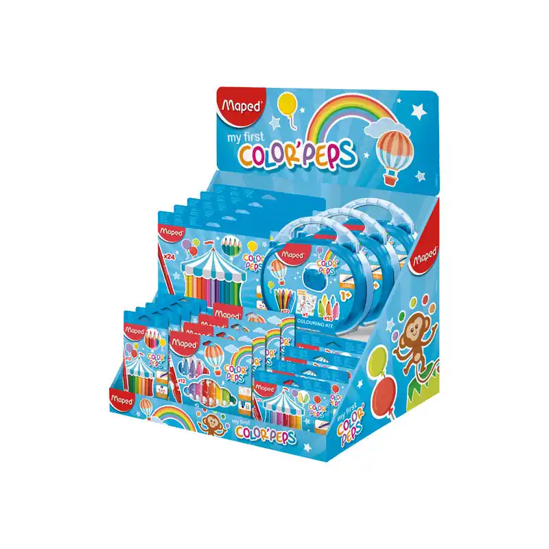 Precio Económico EXPOSITOR 21 ESTUCHES MAPED COLOR`PEPS MY FIRST