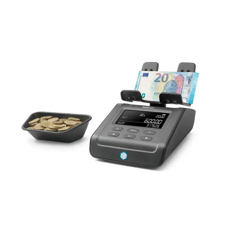 Máxima Calidad BALANZA CONTADORA DE BILLETES Y MONEDAS SAFESCAN 6165