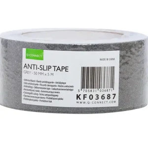 Económico Cinta antideslizante q-connect gris 5mt x 50 mm