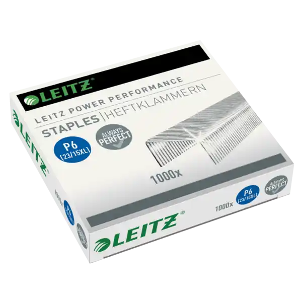 Caja de 1000 grapas Leitz 23/15 XL galvanizada Mayoreo